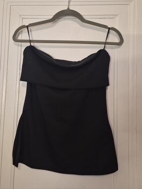 Emerson Lang Split Hem Foldover Tube Top Going Out Top